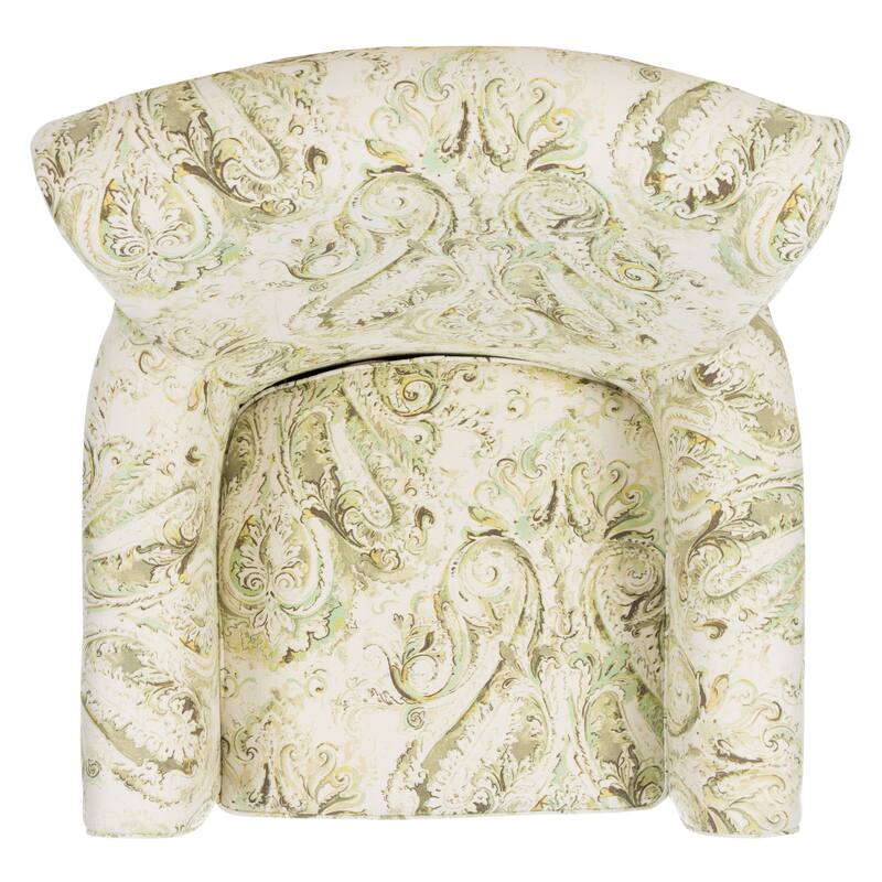 SAFAVIEH Shamika Red/Ivory Floral Club Chair - 30" W x 33" D x 35" H