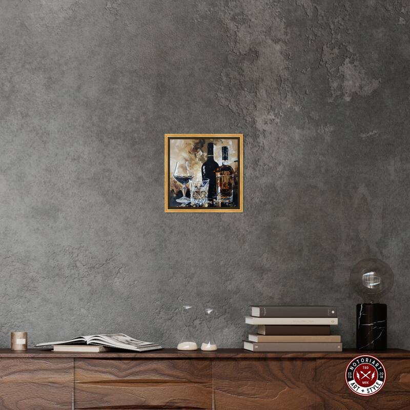 Notoriart His Favorite Drink Framed Bar Cart Art For Men
