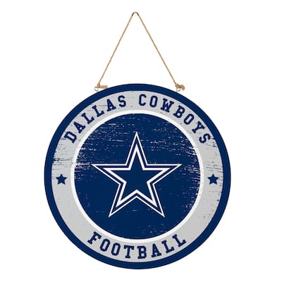Dallas Cowboys Wooden Door Decor Wall Sign - Multi-Color