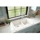 preview thumbnail 10 of 60, Karran 33" Top Mount Large/Small Bowl Quartz Kitchen Sink Kit - 33" x 22" x 9"