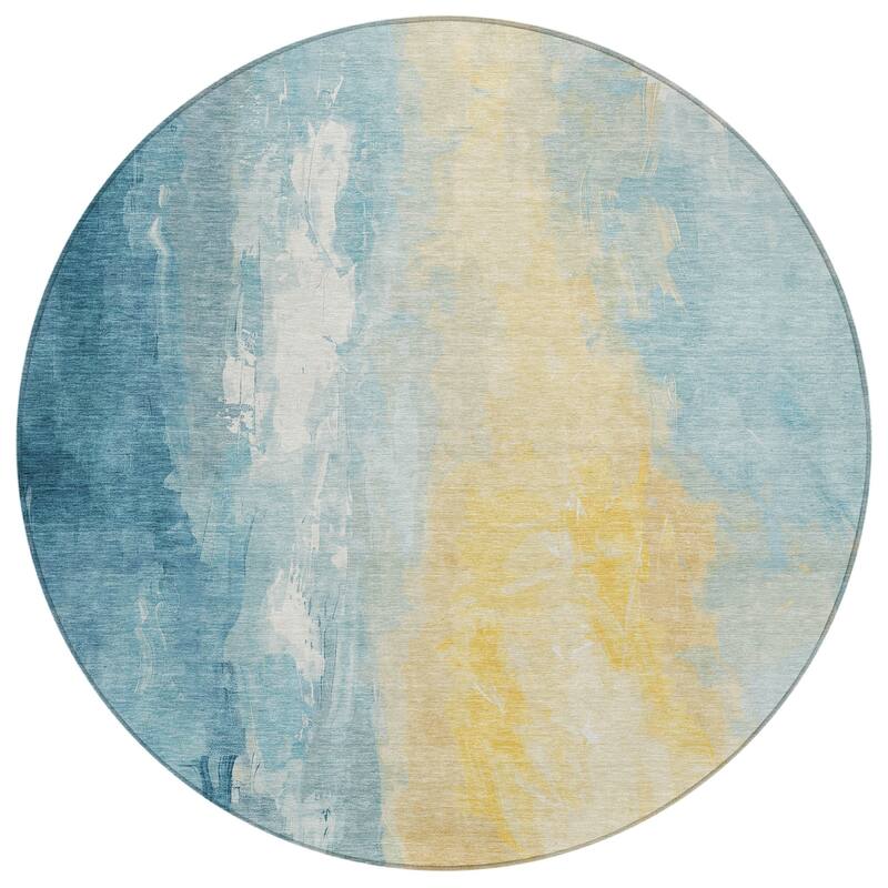 HomeRoots Abstract Transitional Rectangle Outdoor Rug