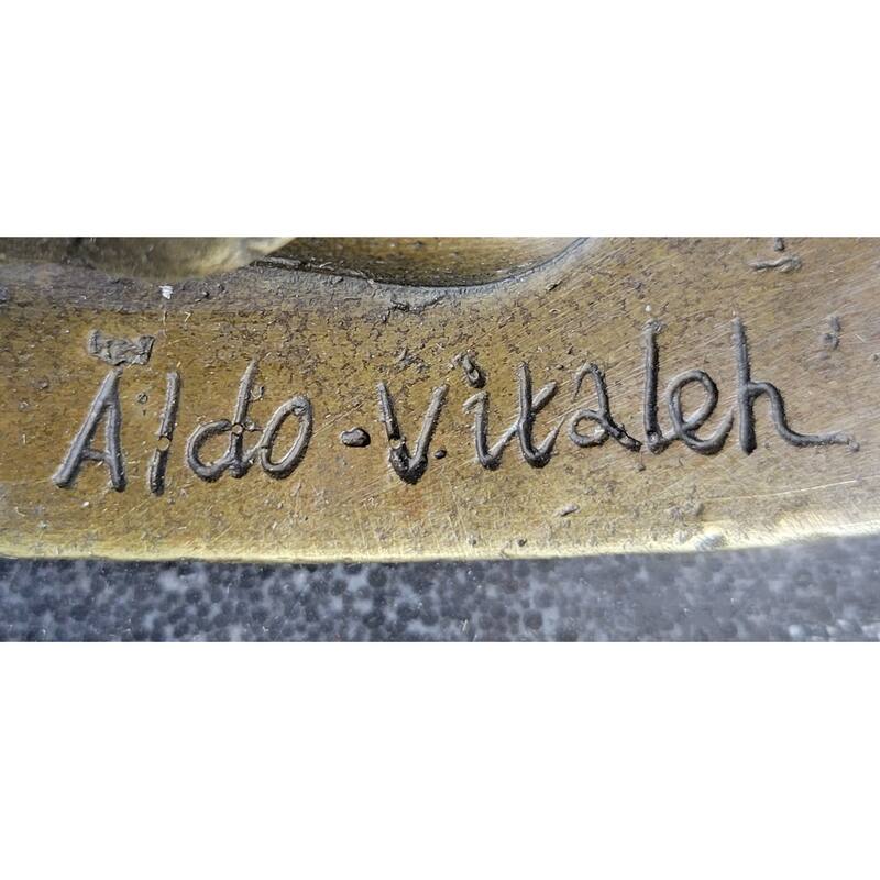 Signed Original Aldo Vitaleh Tango Dance A Tribute To Degas Bronze Sculpture Art