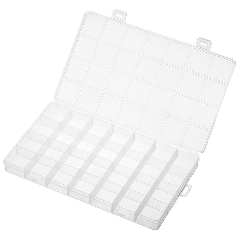 28 Grids Jewelry Organizer Box, 3pcs Clear Plastic Jewelry Boxes