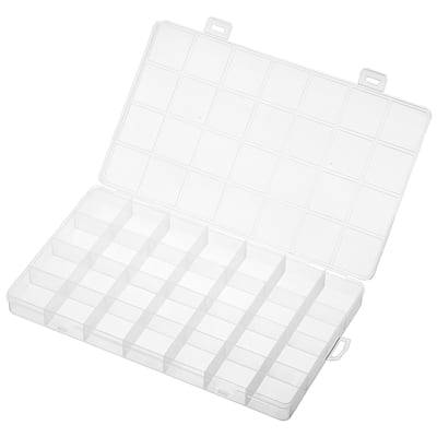 28 Grids Jewelry Organizer Box, 3pcs Clear Plastic Jewelry Boxes