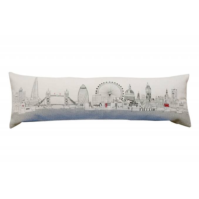 14" X 46" Cream Wool Zippered Pillow