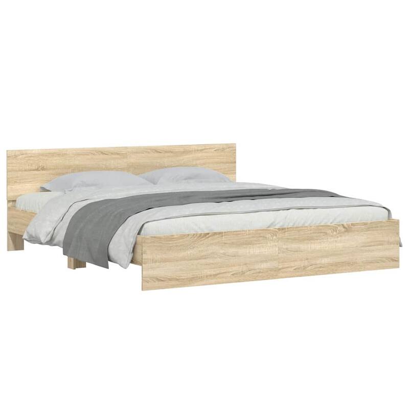 vidaXL Bed Frame Sonoma in Engineered Wood