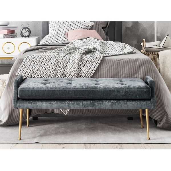 Eileen Grey Slub Velvet Bench. Opens flyout.