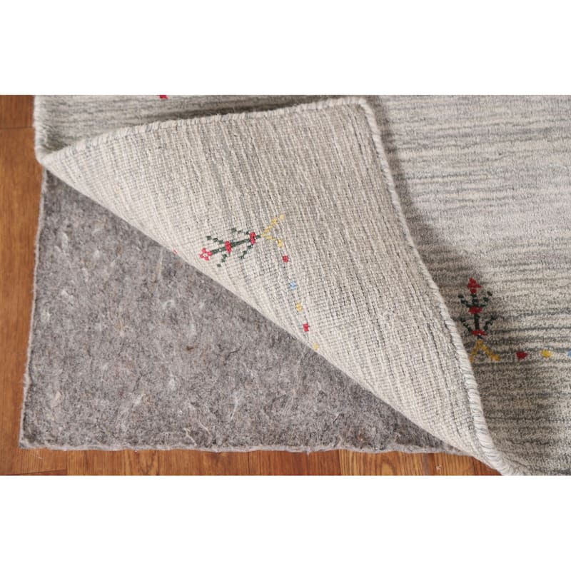 Tribal Beige Gabbeh Runner Rug Hand-knotted Wool Carpet - 2'2"x 9'8"