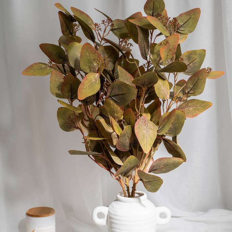 Yellow-Green Artificial Eucalyptus Branch (1 Stem)