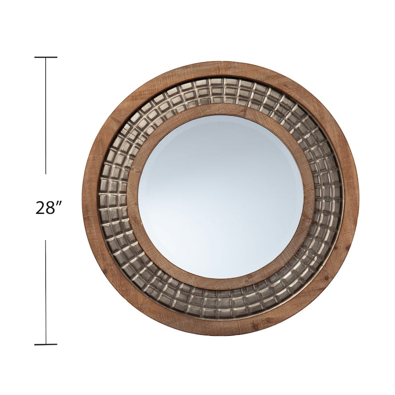 SEI Furniture Aamodt Industrial Natural Wood Mirror