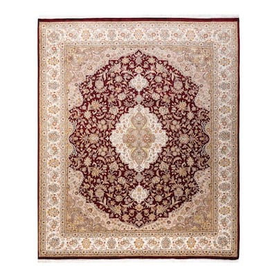 Overton Hand Knotted Wool Vintage Inspired Traditional Mogul Red Area Rug - 8 x 10