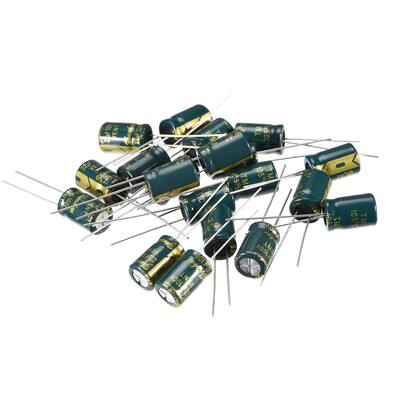 Aluminum Radial Electrolytic Capacitor Low ESR Green 22uF 100V 8x12mm 20pcs - 22uF 100V 8x12 20pcs