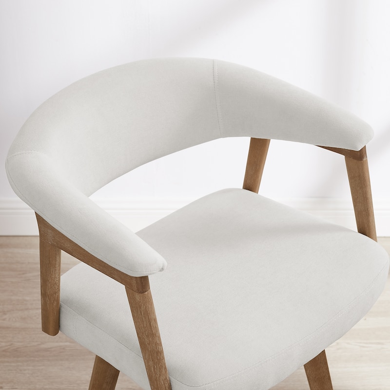 Set of 2 Comfortable Upholstered Counter Height Swivel Barstool