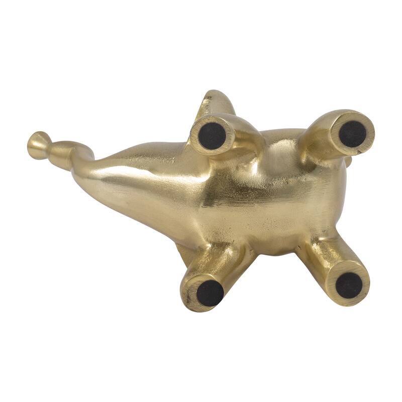 Sagebrook Home Gold Metal Elephant - 6" Decorative Balloon Figurine, Aluminum Elegance for Home Decor - 8" x 5" x 6"