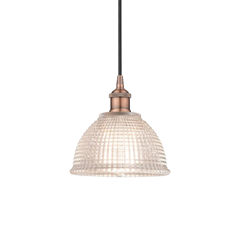 Innovations Lighting 616-1P-9-8 Arietta Pendant Arietta 8" Wide Mini - Antique Copper / Clear