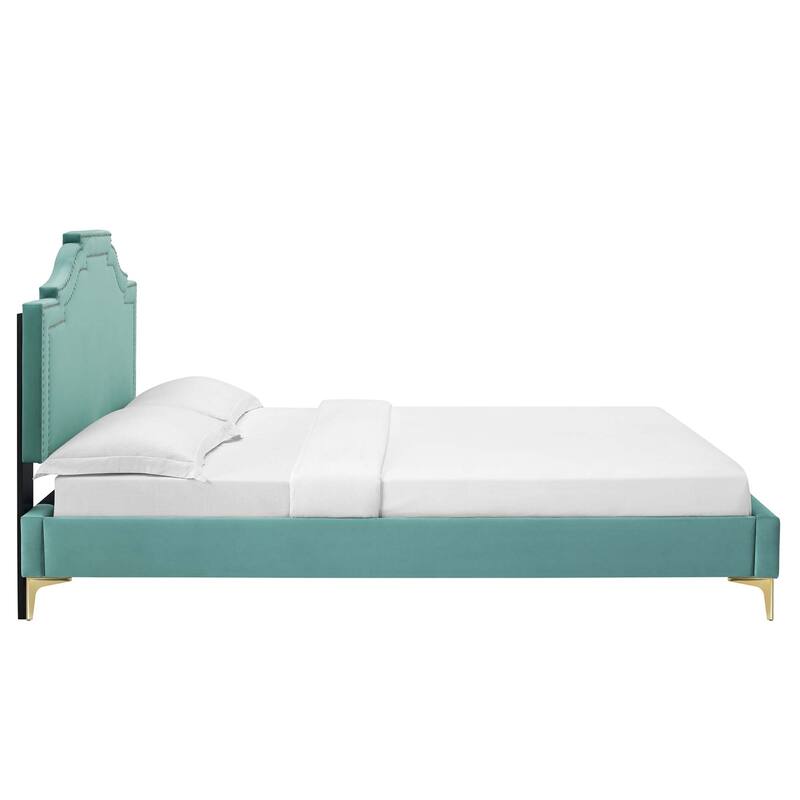 Adelaide Performance Velvet King Platform Bed