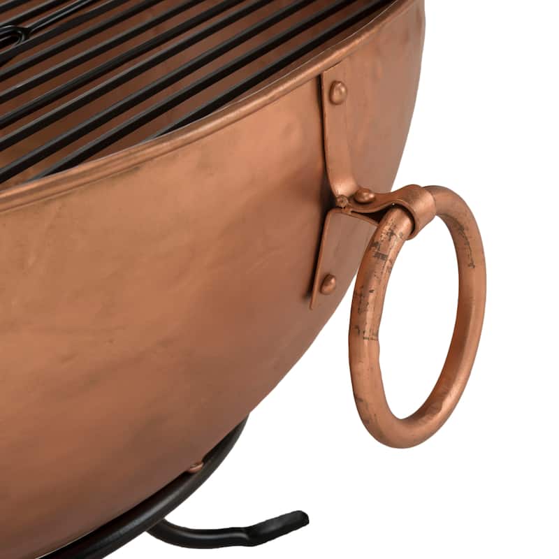 SAFAVIEH Kazumi Copper/ Black Fire Pit - 32" x 32" x 19" - 32Wx32Dx19H