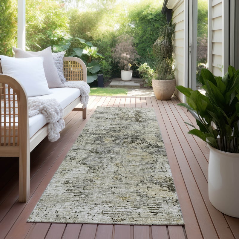 Machine Washable Indoor/ Outdoor Chantille Modern Ombre Rug