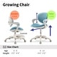 preview thumbnail 23 of 25, Ergonomic Kids Desk Chair with Rotating Footrest | Growing Office Chair with Adjustable Seat and Lumbar Support