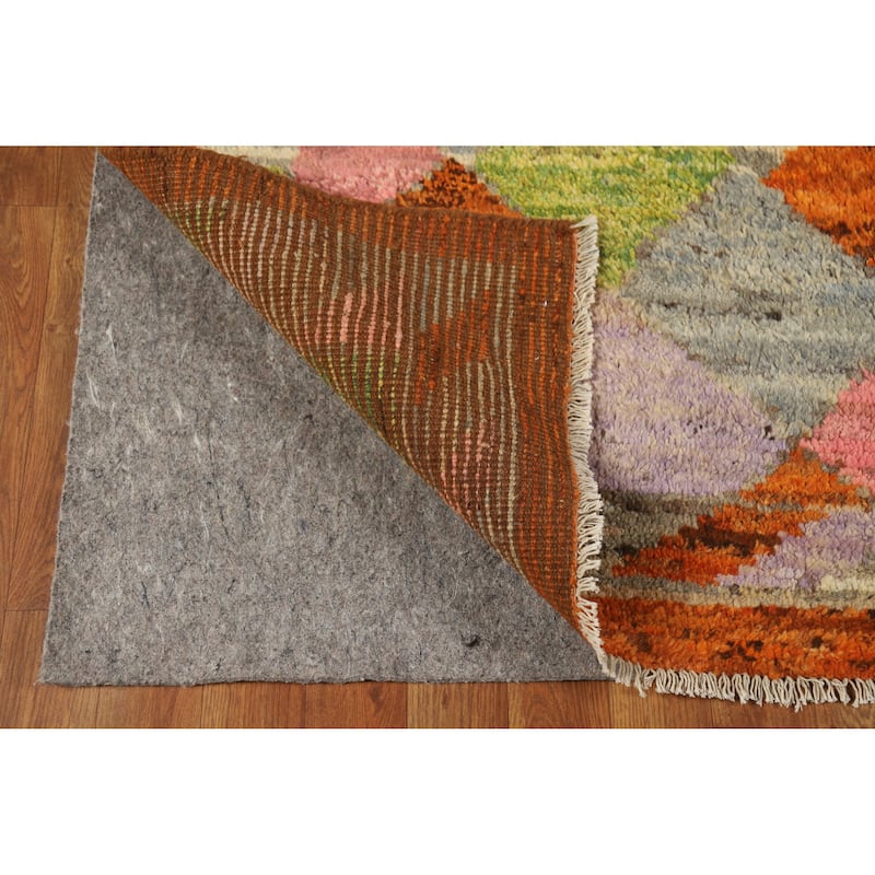 Tribal / Trellis Moroccan Oriental Rug Handmade Wool Carpet - 5'3" x 6'4"