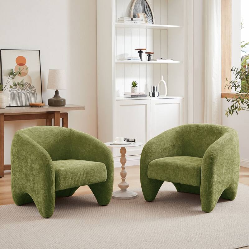 Janica 32inW Fully Assembled Barral Accent Chair Lounge(Set of 2)