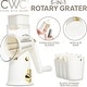 preview thumbnail 4 of 13, COOK WITH COLOR Rotary Cheese Grater with Handle Counter Suction Base 5 Blade Cheese Shredder Vegetable Chopper and Mandolin