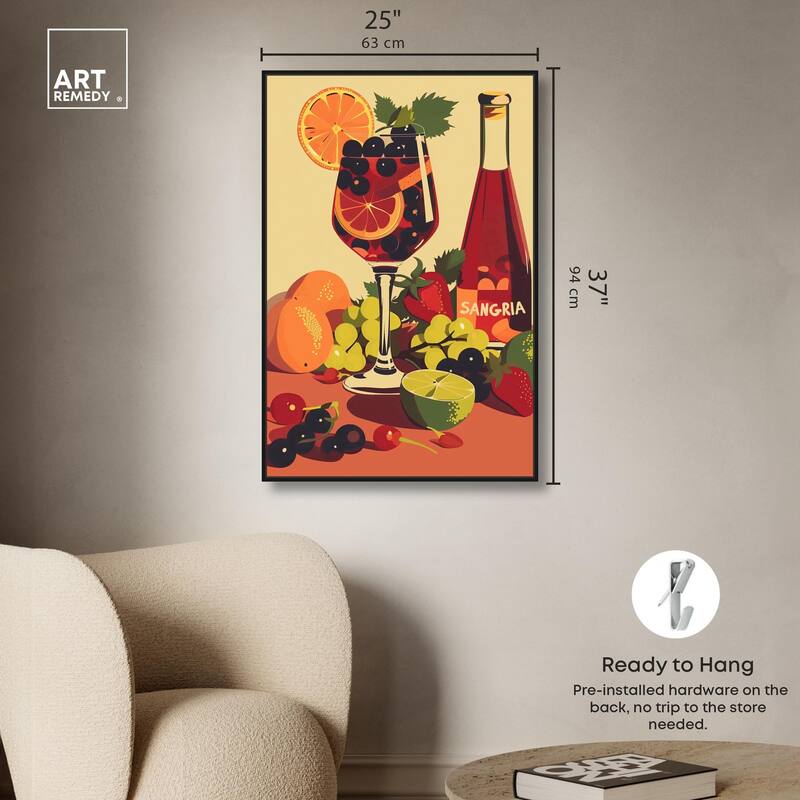 Sangria Drink Canvas by Art Remedy