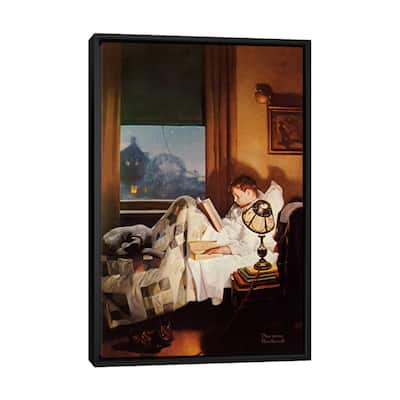 iCanvas "And Every Lad May Be Aladdin" by Norman Rockwell Framed Canvas Print