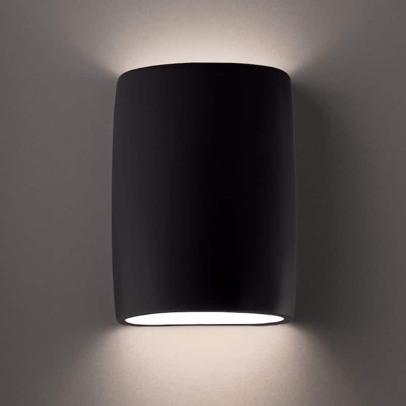 Justice Design Group Ambiance Large ADA Cylinder Open Top & Bottom Wall Sconce