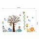 preview thumbnail 6 of 4, Walplus Butterflies in Happy Animal Zoo Height Chart Wall Stickers Décor