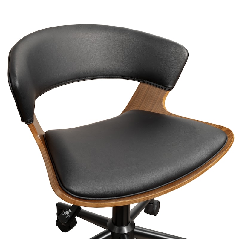 Art Leon Swivel and Height Adjustable Accent Desk Chair with Rolling