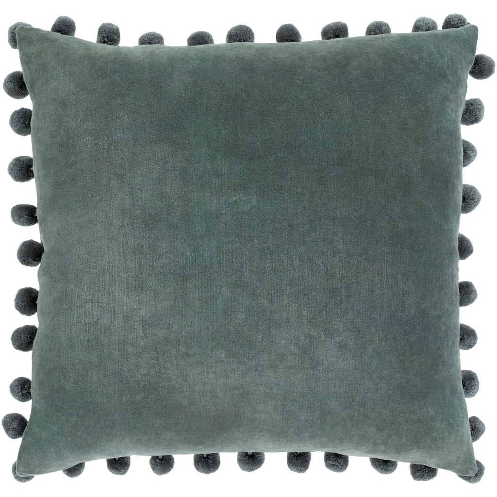 Sophus Velvet Charcoal Feather Down or Poly Filled Throw Pillow 20-inch