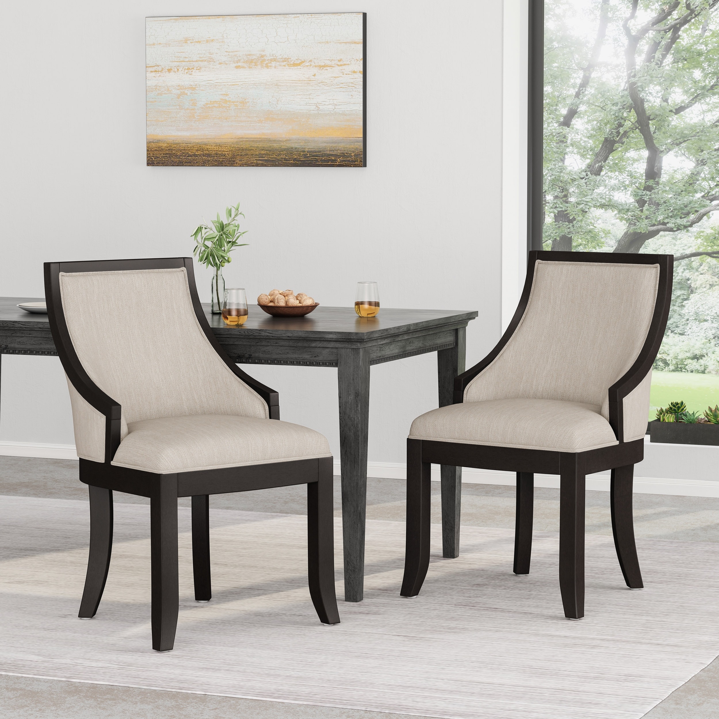 Christopher knight home dawn modern fabric shop dining chairs