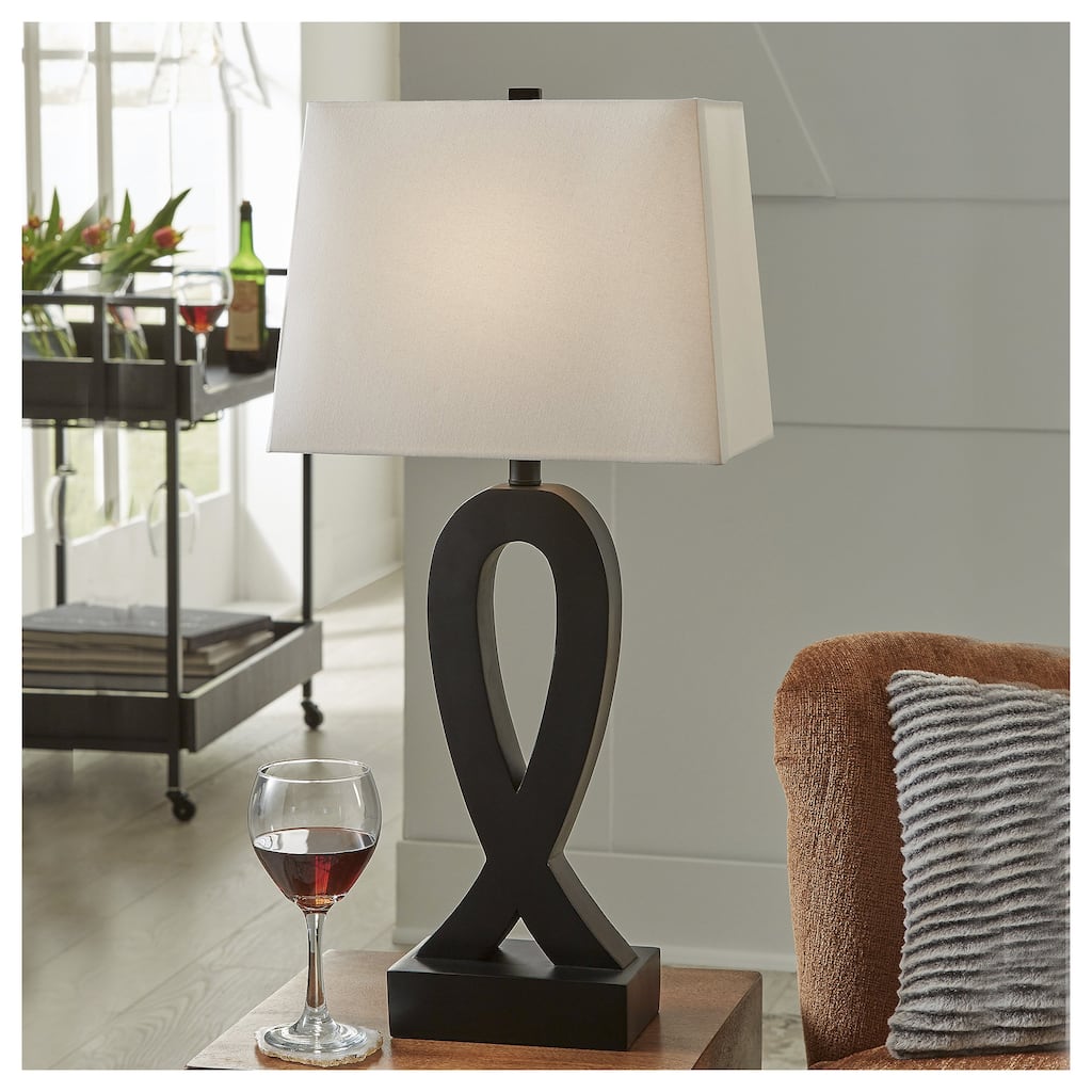 Signature Design by Ashley Markellton Black Table Lamp (Set of 2) - 14"W x 9"D x 29"H