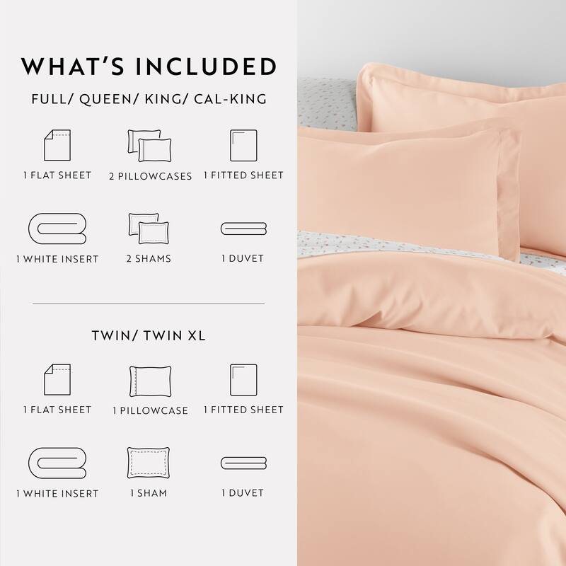 8pc Solid Duvet Bundle