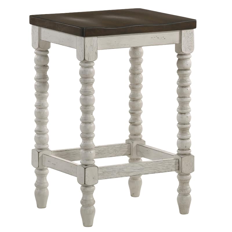 Vexl Rustic Walnut Counter Height Stool (Set of 2) by Furniture of America