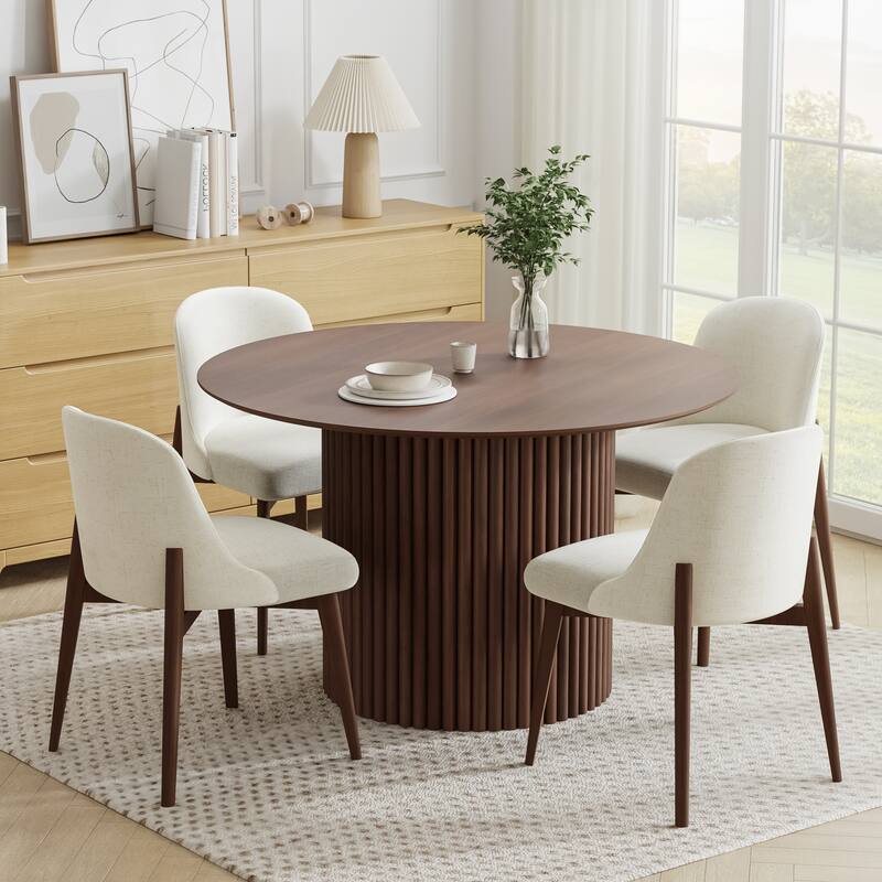 Solid Wood 46'' Round Dining Table for 4 People Nordic style - 46*30