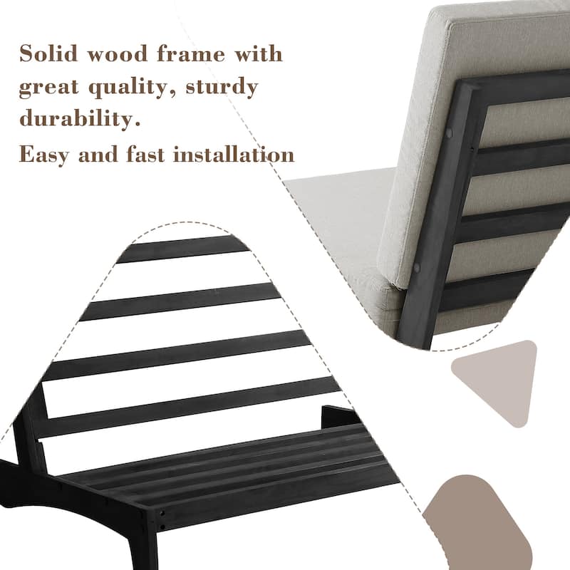 3-piece Outdoor Patio Teak Wood Club Chairs with Side Table