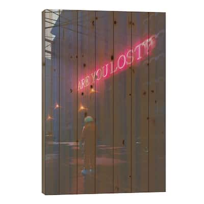 Are You Lost Print On Wood by Davansh Atry - Multi-Color