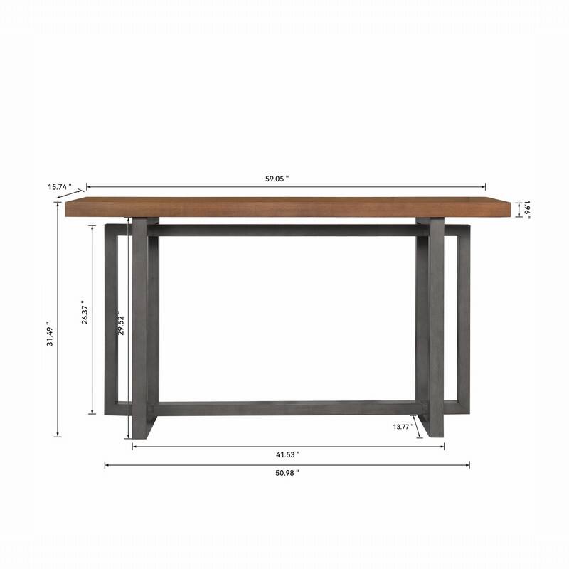 59" Narrow Entryway Console Table for Hallway and Living Room Space Saving