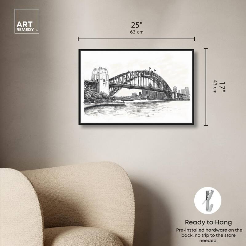 Lines of the Bridge Canvas by Art Remedy