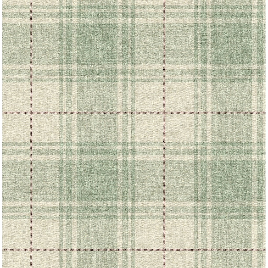 NextWall Linen Cut Plaid Peel and Stick Wallpaper - 20.5 in. W x 18 ft. L