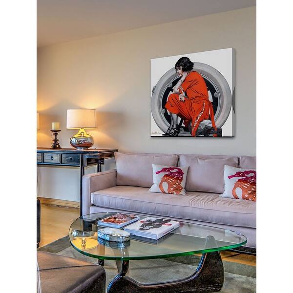 Marmont Hill Flat Tire Coles Phillips Painting Print On Canvas Overstock 16384963