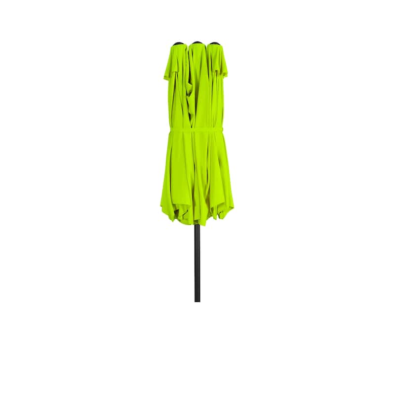 Johnn 15-foot Double-Sided Outdoor Offset Patio Twin Umbrella
