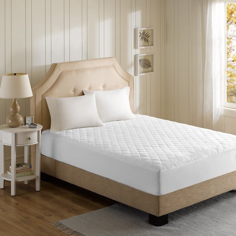 Beautyrest Cotton Blend Twin/ Twin X-Large Size Heated Electric Mattress Pad - White