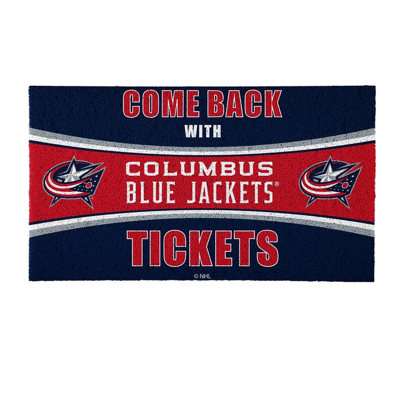 Colorado Avalanche 28 in. x 16 in. PVC "Come Back With Tickets" Trapper Door Mat