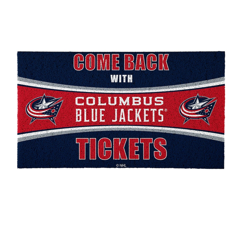 Colorado Avalanche 28 in. x 16 in. PVC "Come Back With Tickets" Trapper Door Mat