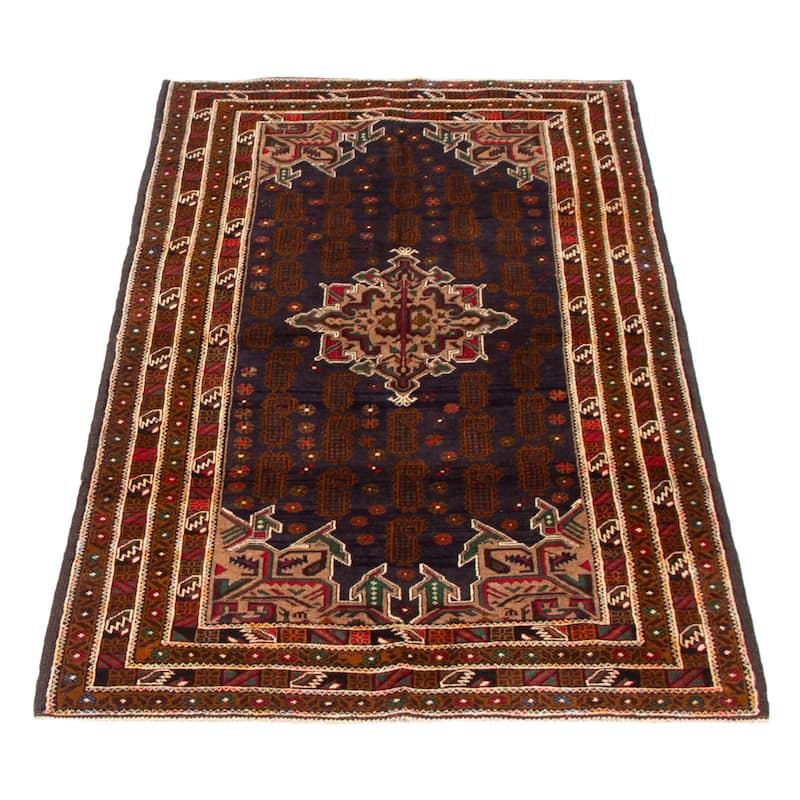 Teimani Navy Rug 3'8" x 6'4" - 3'8 x 6'4