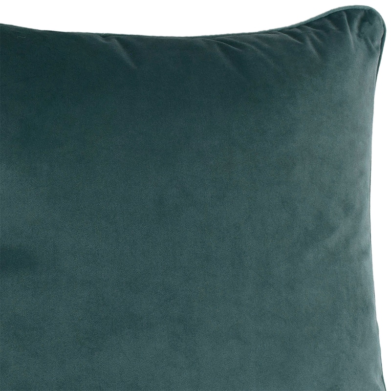 Sonora Plush Velvet 20x20 Square Throw Pillow, Pine Green