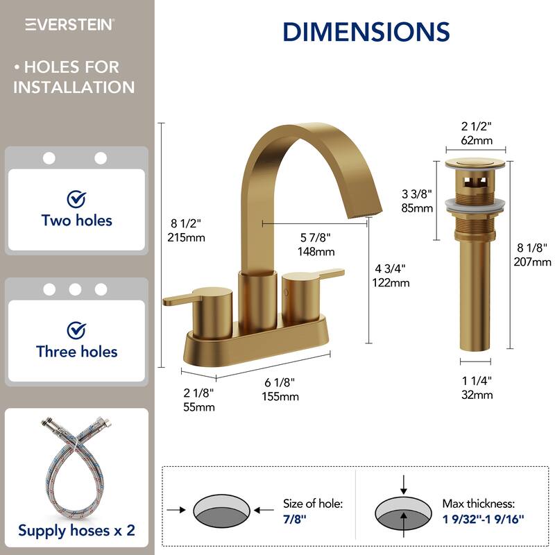 Double Handles 4 inche Centerset Bathroom Sink Faucet
